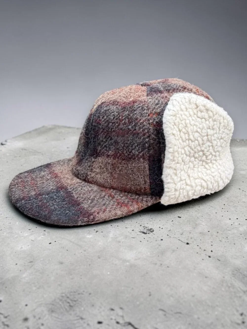J.Crew Y2K Plaid Wool Blend Trapper Hat Sherpa Ear Flap Aviator Cap Heritage M